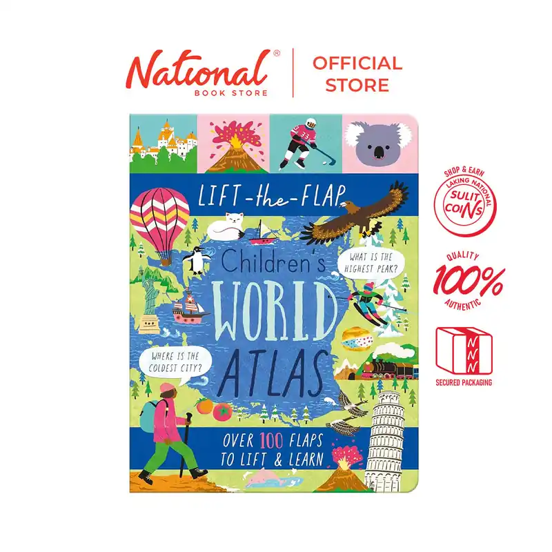 Authentic Large Question And Answer: Children's World Atlas Hardcover - Children's Reference